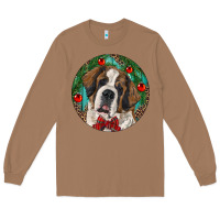 Toasted Coconut Christmas St. Bernard Long Sleeve Tee - RanaPortraitStore