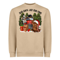 Dear Santa Just Send Cows Heavyweight Sweatshirt | Teevron