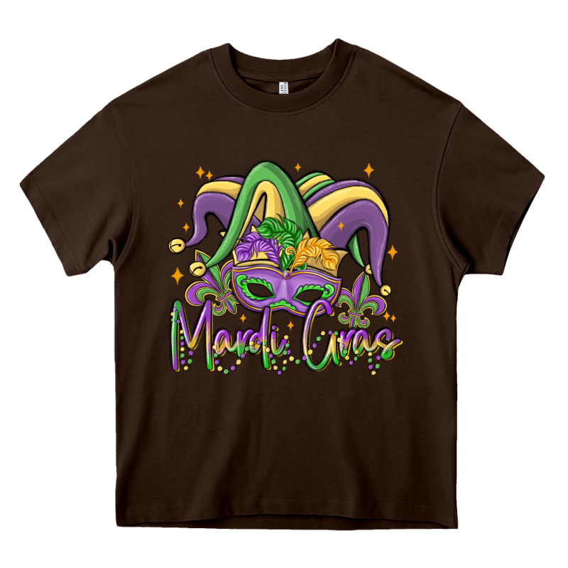 Mardi Gras Heavy Core Tee by MaliasSmallBusiness | Teevron