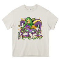 Cream mardi gras Heavy Core Tee - MaliasSmallBusiness