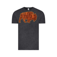 Vintage Black Bison Silhouette Red Skull Vintage Tee - Bettercallsaul