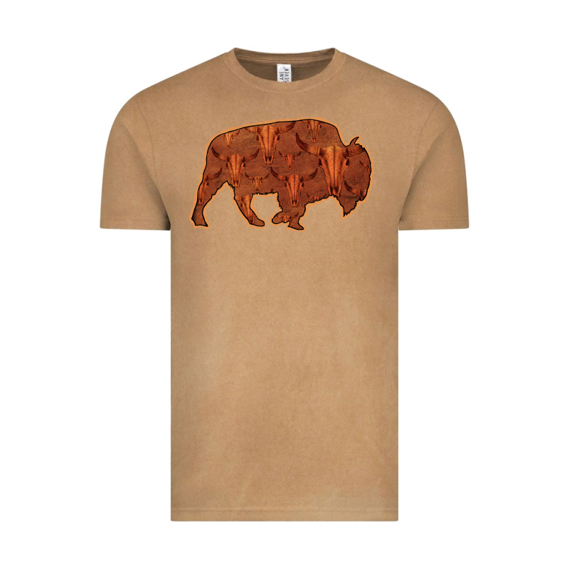 Bison Silhouette Red Skull Vintage Tee by Bettercallsaul | Teevron