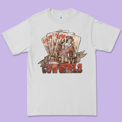 Long Live Cowgirls Cards Premium Tee Designed By Nancycooperartshop