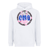White CNA Life Heavyweight Hoodie - CowhideDigitalArt