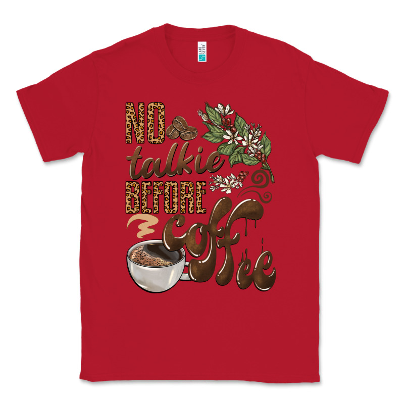 No Talkie Before Coffee Classic Tee by BarkalooDesign | Teevron