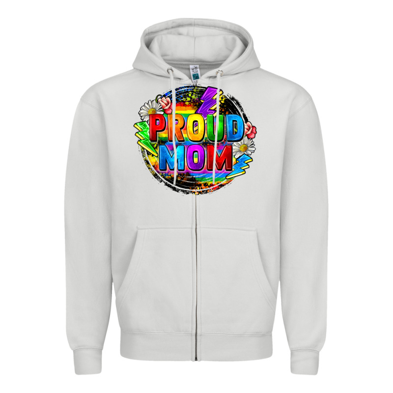 Proud Mom Lgbt Zipper Hoodie by FaDigitalArtStudio | Teevron