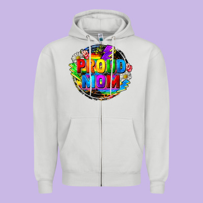 Proud Mom Lgbt Zipper Hoodie Designed By Fadigitalartstudio