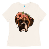 Bone floral boxer Ladies Tee - Jasminsmagicworld
