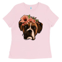 Bubblegum Pink floral boxer Ladies Tee - Jasminsmagicworld