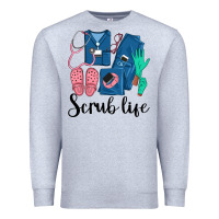 Heather Grey Scrub Life Nurse Premium Sweatshirt - LillyAllenDesigns