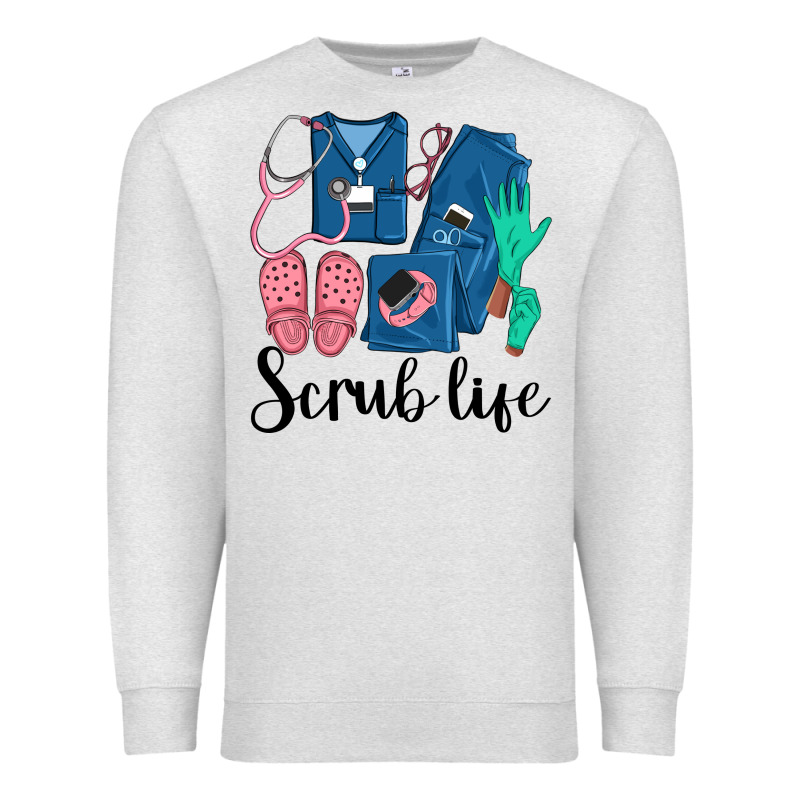 Scrub Life Nurse Premium Sweatshirt by LillyAllenDesigns | Teevron