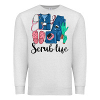 Oatmeal Heather Scrub Life Nurse Premium Sweatshirt - LillyAllenDesigns