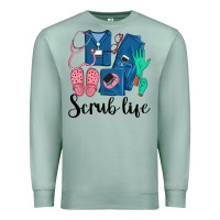 Seafoam Scrub Life Nurse Premium Sweatshirt - LillyAllenDesigns