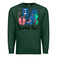 Sports Green Scrub Life Nurse Premium Sweatshirt - LillyAllenDesigns