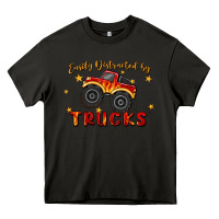 Asphalt easily distracted by trucks Heavy Core Tee - MaliasSmallBusiness