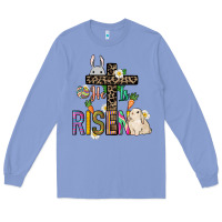 Colony Blue He is risen Easter Long Sleeve Tee - NancyCooperArtShop