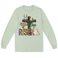 Matcha He is risen Easter Long Sleeve Tee - NancyCooperArtShop