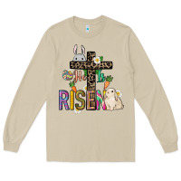 Mushroom He is risen Easter Long Sleeve Tee - NancyCooperArtShop