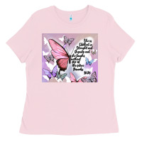 Bubblegum Pink bible verse Ladies Tee - MaliasSmallBusiness