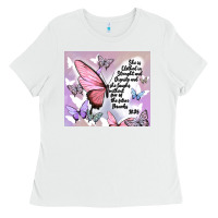 White bible verse Ladies Tee - MaliasSmallBusiness