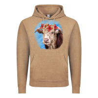 Vintage Coffee Hereford Bull Vintage Hoodie - RanaPortraitStore
