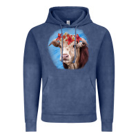 Vintage Denim Hereford Bull Vintage Hoodie - RanaPortraitStore