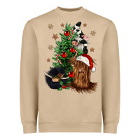 Mushroom heifer cow gnomies christmas tree Heavyweight Sweatshirt - CowGirlArtShop