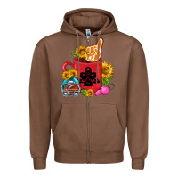 Chestnut Western Football Coffee cup Zipper Hoodie - FaDigitalArtStudio