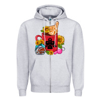Heather Grey Western Football Coffee cup Zipper Hoodie - FaDigitalArtStudio