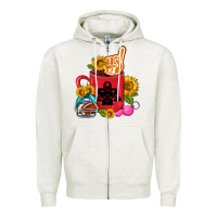 Oatmeal Heather Western Football Coffee cup Zipper Hoodie - FaDigitalArtStudio