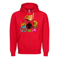Red Western Football Coffee cup Zipper Hoodie - FaDigitalArtStudio