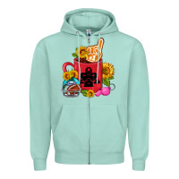 Seafoam Western Football Coffee cup Zipper Hoodie - FaDigitalArtStudio
