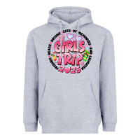 Heather Grey Grils Trip 2025 Heavyweight Hoodie - CowhideDigitalArt
