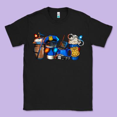Police Coffee Classic Tee Designed By Jasminsmagicworld