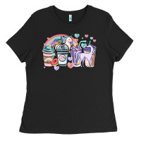 Black unicorn coffee cups Ladies Tee - NancyCooperArtShop