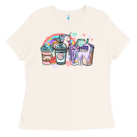 Bone unicorn coffee cups Ladies Tee - NancyCooperArtShop