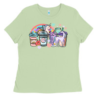Matcha unicorn coffee cups Ladies Tee - NancyCooperArtShop