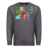 Charcoal Heather Mama Of Duty Premium Sweatshirt - CowhideDigitalArt