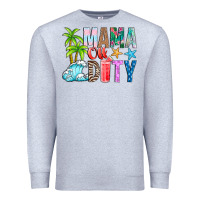 Heather Grey Mama Of Duty Premium Sweatshirt - CowhideDigitalArt