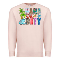 Pale Pink Mama Of Duty Premium Sweatshirt - CowhideDigitalArt
