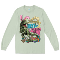 Matcha Happy Easter Day T-rex Long Sleeve Tee - NancyCooperArtShop