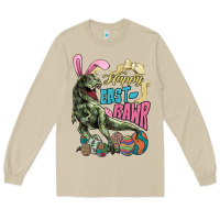Mushroom Happy Easter Day T-rex Long Sleeve Tee - NancyCooperArtShop