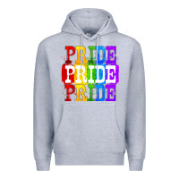 Heather Grey Pride pride pride Premium Hoodie - FaDigitalArtStudio
