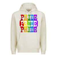 Oatmeal Heather Pride pride pride Premium Hoodie - FaDigitalArtStudio