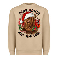 Dear Santa Just Send Cows Heavyweight Sweatshirt | Teevron
