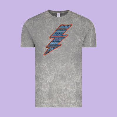 Western Orange Border Aztec Lightning Vintage Tee Designed By Bettercallsaul