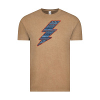 Vintage Coffee Western Orange Border Aztec Lightning Vintage Tee - Bettercallsaul