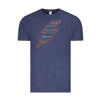 Vintage Denim Western Orange Border Aztec Lightning Vintage Tee - Bettercallsaul