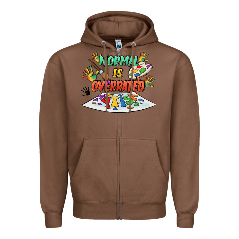 Normal Is Overrated Zipper Hoodie by FaDigitalArtStudio | Teevron