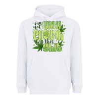 White i'm not high enough for Heavyweight Hoodie - CowhideDigitalArt
